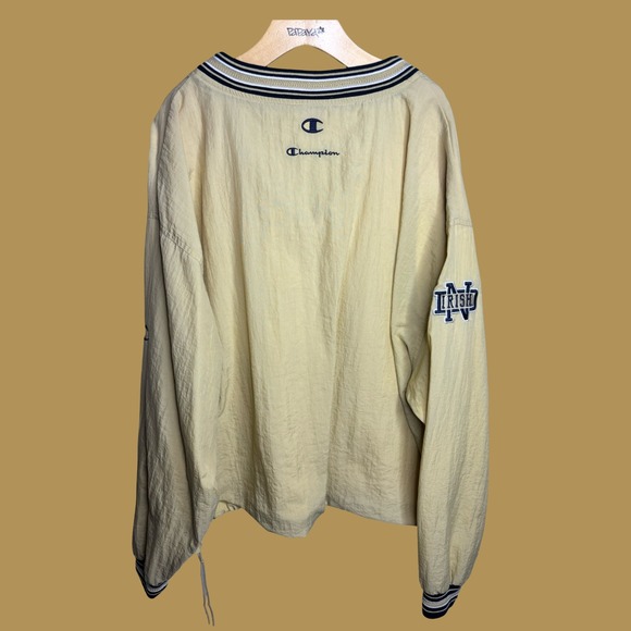 VTG 90s Notre Dame XXL Champion Pullover Jacket NCAA College Windbreaker Mens - Picture 2 of 9